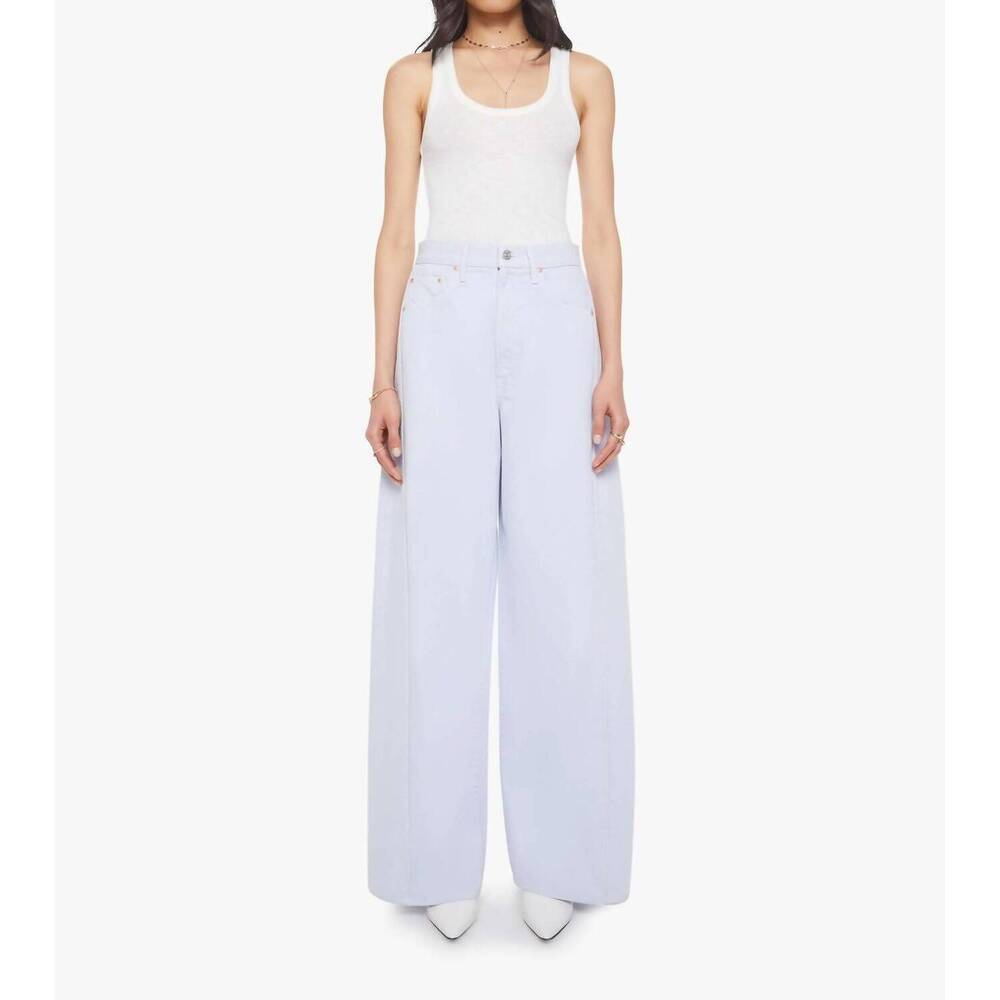 NEW MOTHER piped-dream sneak high rise jeans in xenon blue